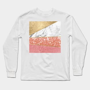 Spliced classic gold marble - summer Long Sleeve T-Shirt